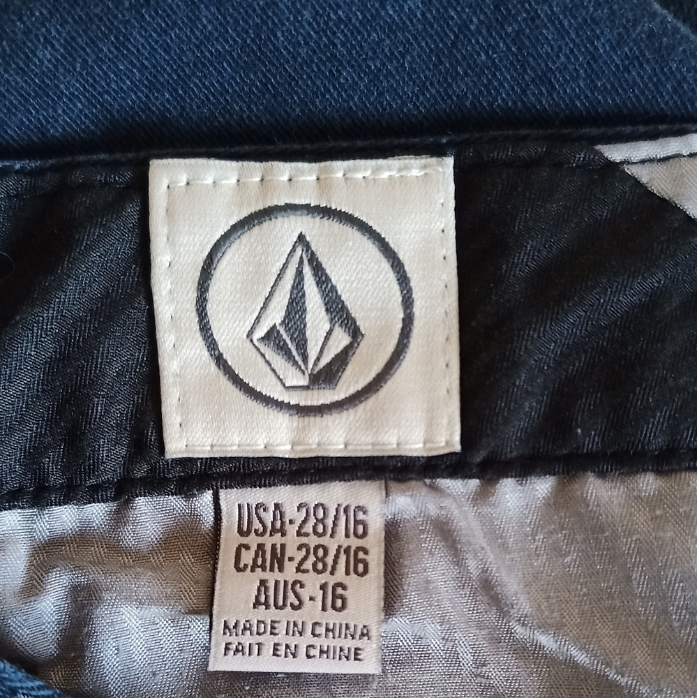 Volcom Frochickie Women's Highrise Pants Dark Blue-Green - Picture 11 of 16